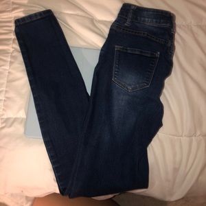 Dark wash high waisted leggings